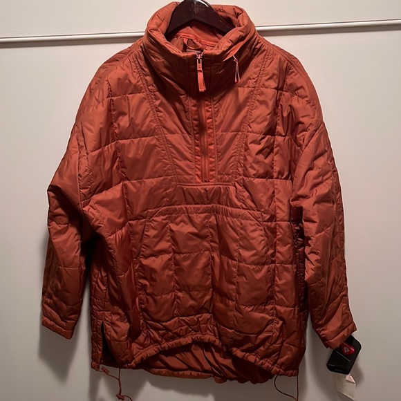 NWT Free People FP Movement Riley Recycled Popover Packable Puffer Hoodie Large - Picture 11 of 16